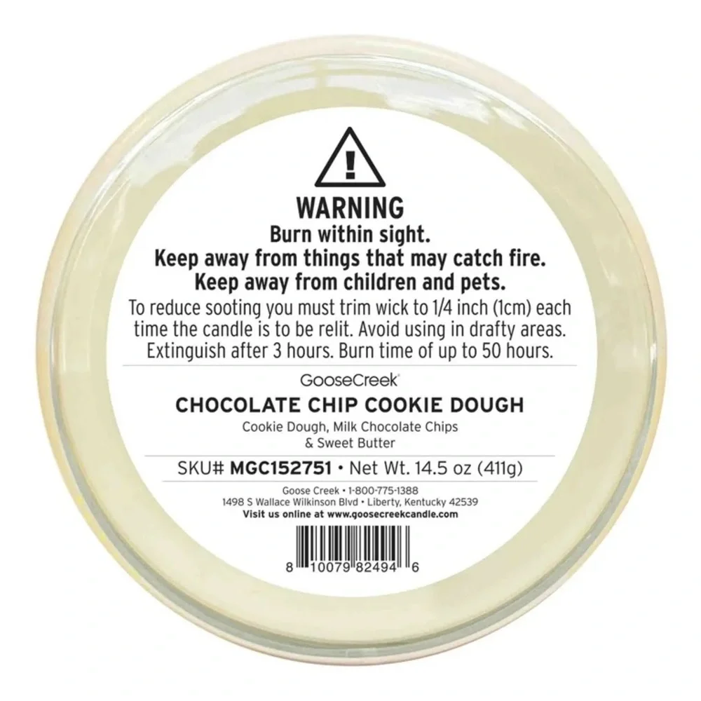 GooseCreek Pillsbury Chocolate Chip Cookie Dough Candle
